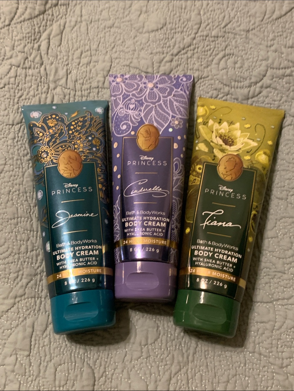 Bath & Body Works Princess Body Cream Trio - Teal, Purple, Olive